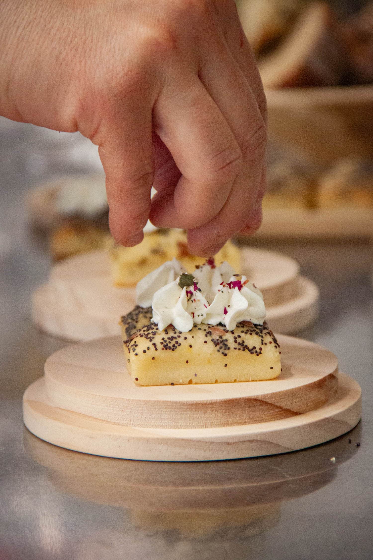 dessert servi par Pauline Carasco lors d'une résidence culinaire près d'Angers à la Rouselle Hors Champ